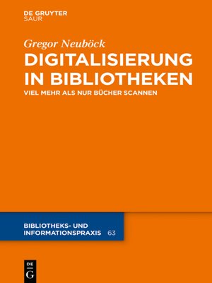 cover image of Digitalisierung in Bibliotheken